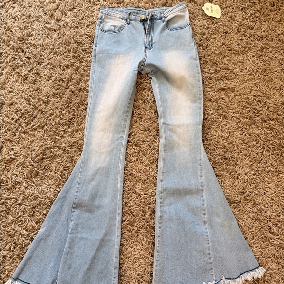 Altar'd State Light Blue Wide Leg Jeans - Picture 2 of 4